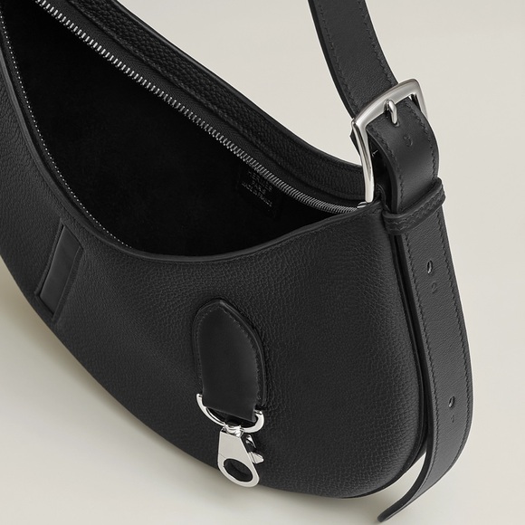 Black Leather Shoulder Bag - Picture 3 of 4
